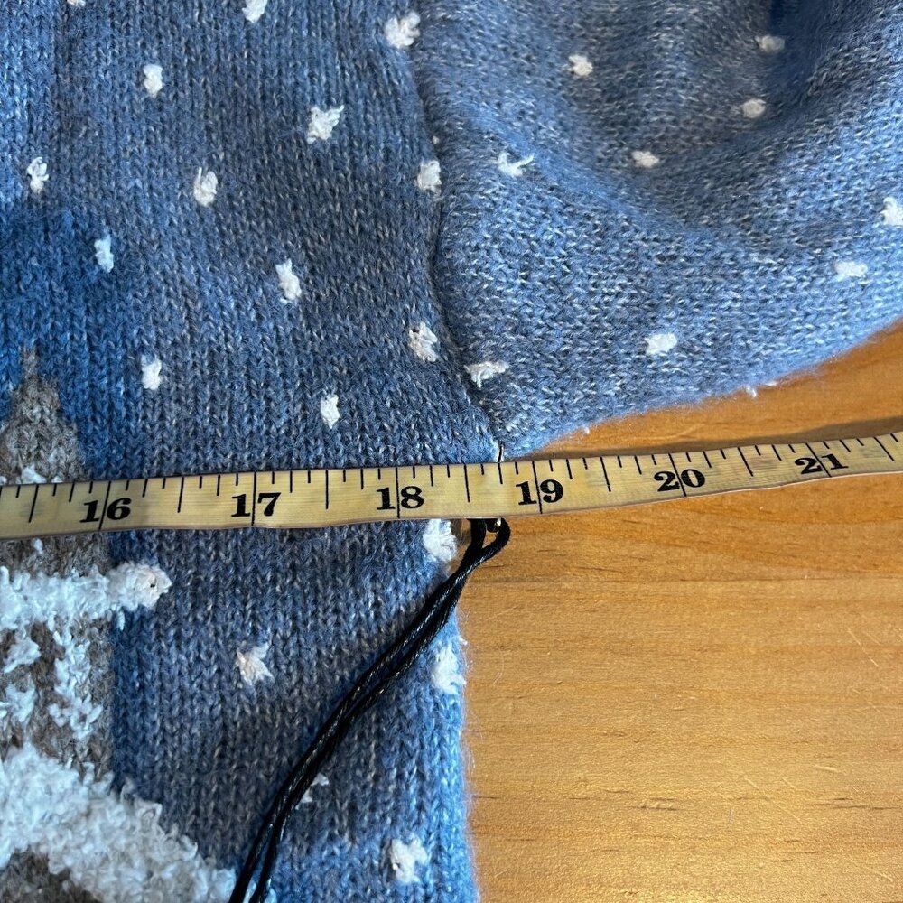 Cupcakes Cashmere Womens Mock Neck Pullover Sweater XTRA-SMALL Winter Landscape - Picture 8 of 10